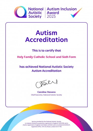 Holy Family Catholic School and Sixth Form Holy Family Catholic School and Sixth Form Accredited Certificate 2025 2 page 0001